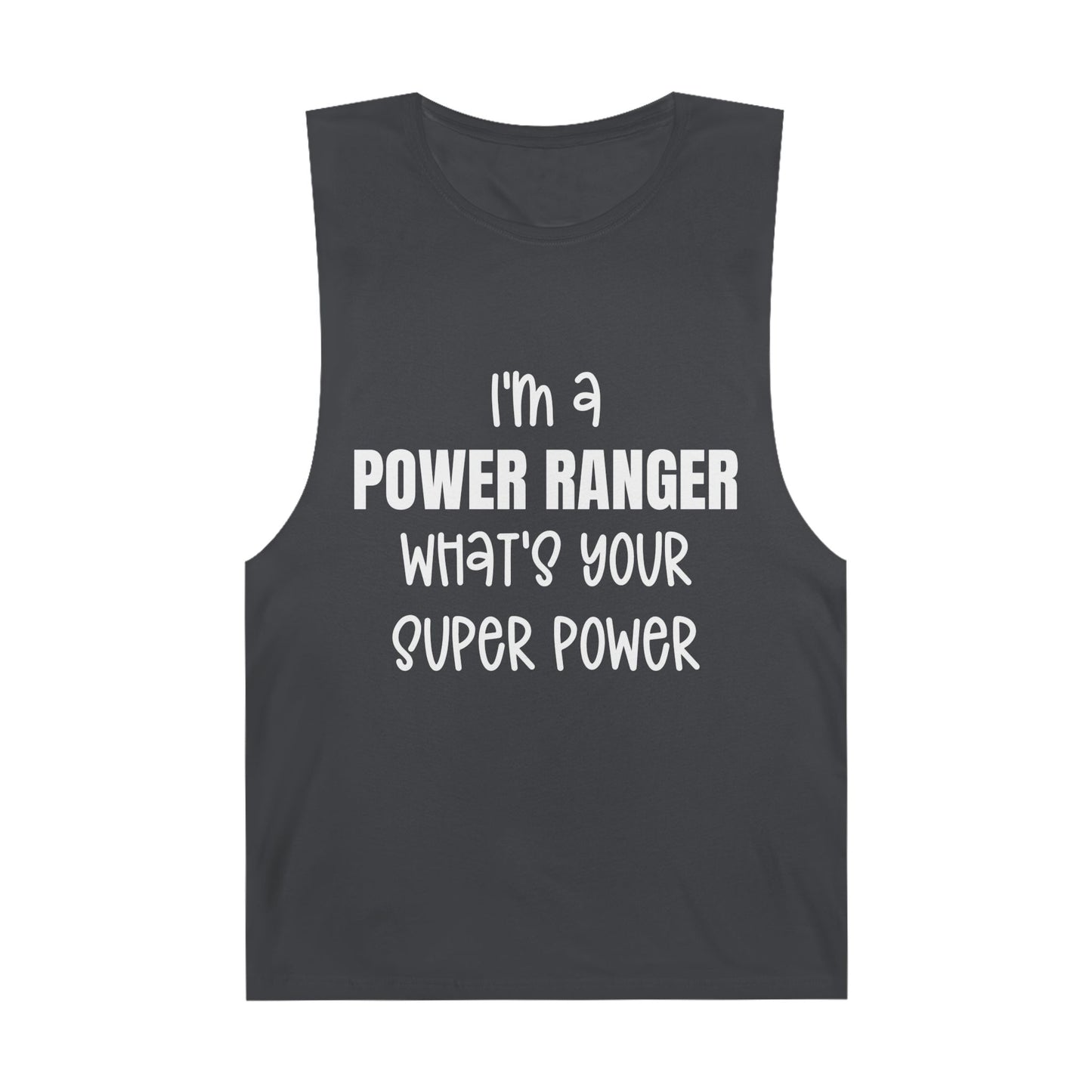 Lineman Tank - power ranger super power white