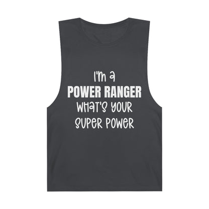 Lineman Tank - power ranger super power white