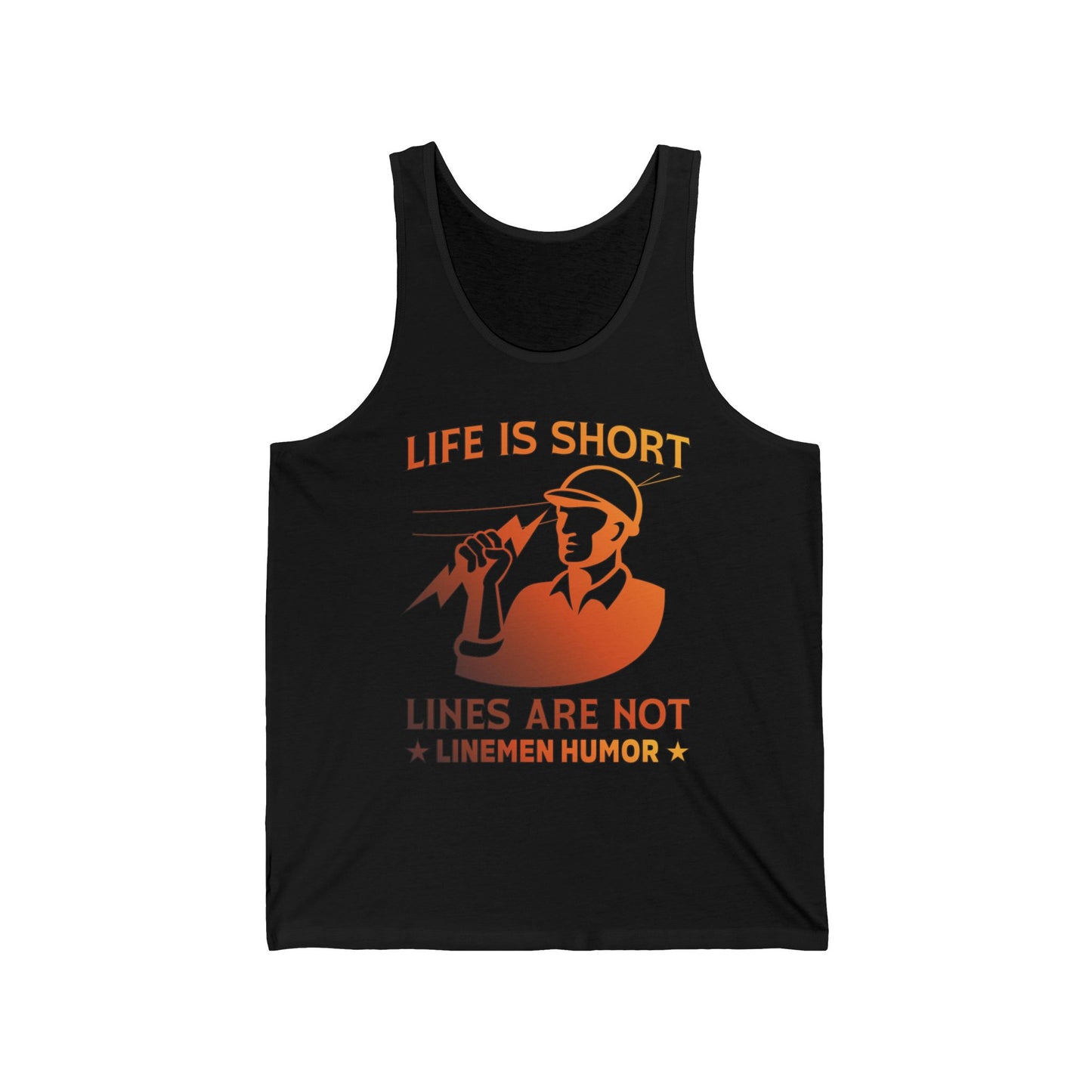 Lineman Tank - Life Is Short Lines Are Not-sky 24