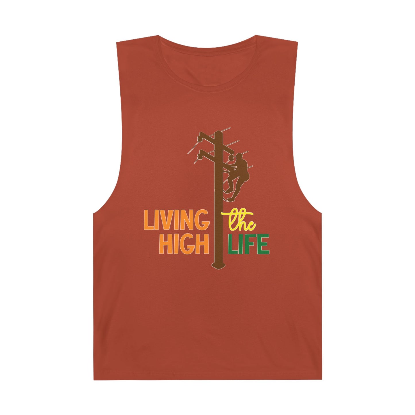 Lineman Tank - living the high life - color