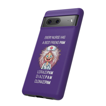 Nurse Google Pixel Tough Case - Every Nurse Has a Friend Named PAM Design (1) - Dark Purple