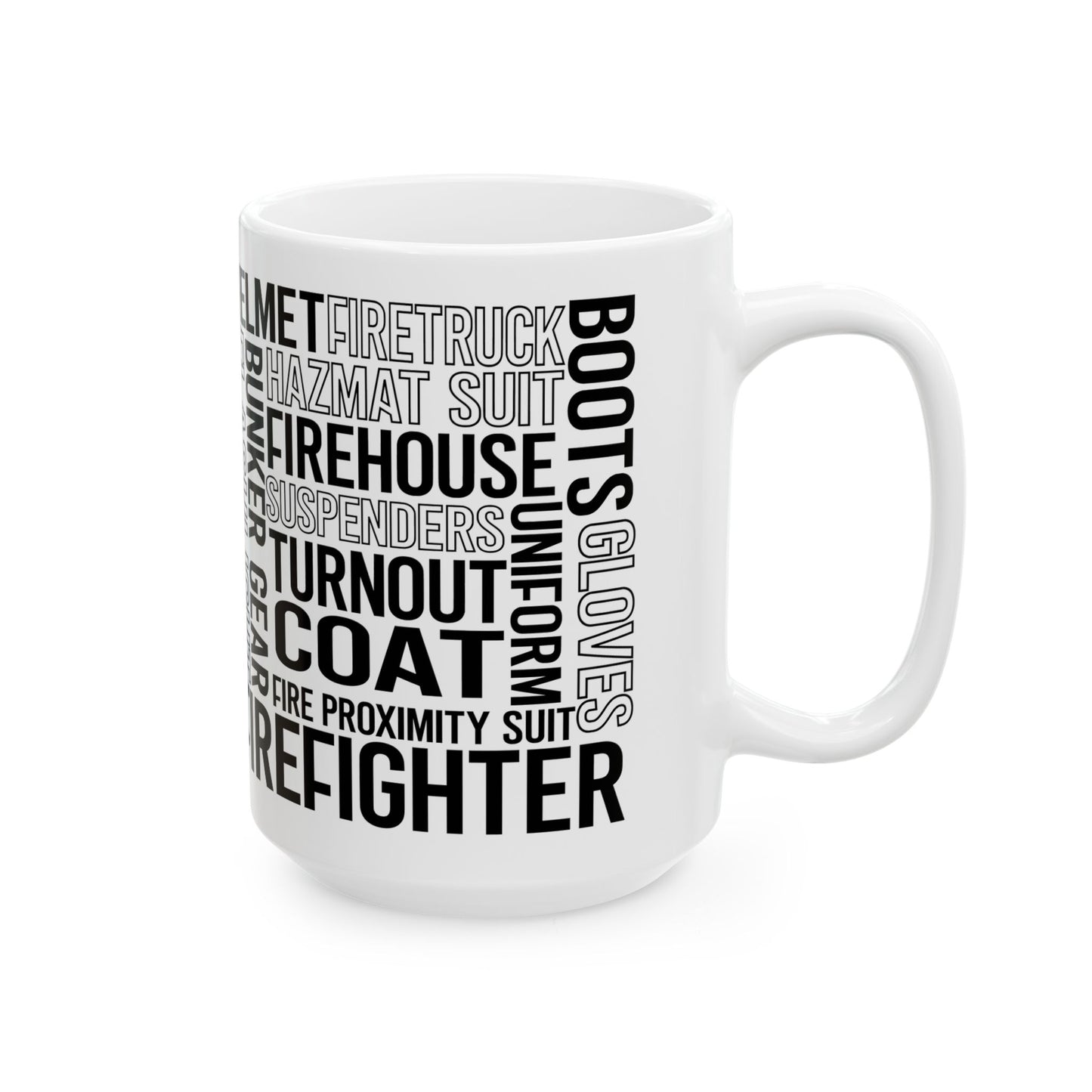 Fire Figther Subway Art Mug, (11oz, 15oz)