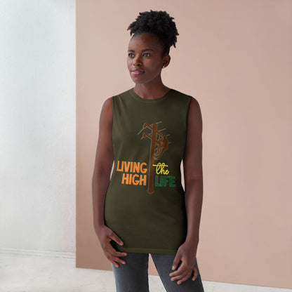 Lineman Tank - living the high life - color