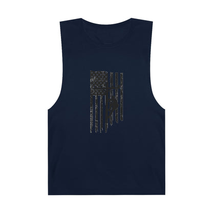 Lineman Tank- Lineman Flag - white offset