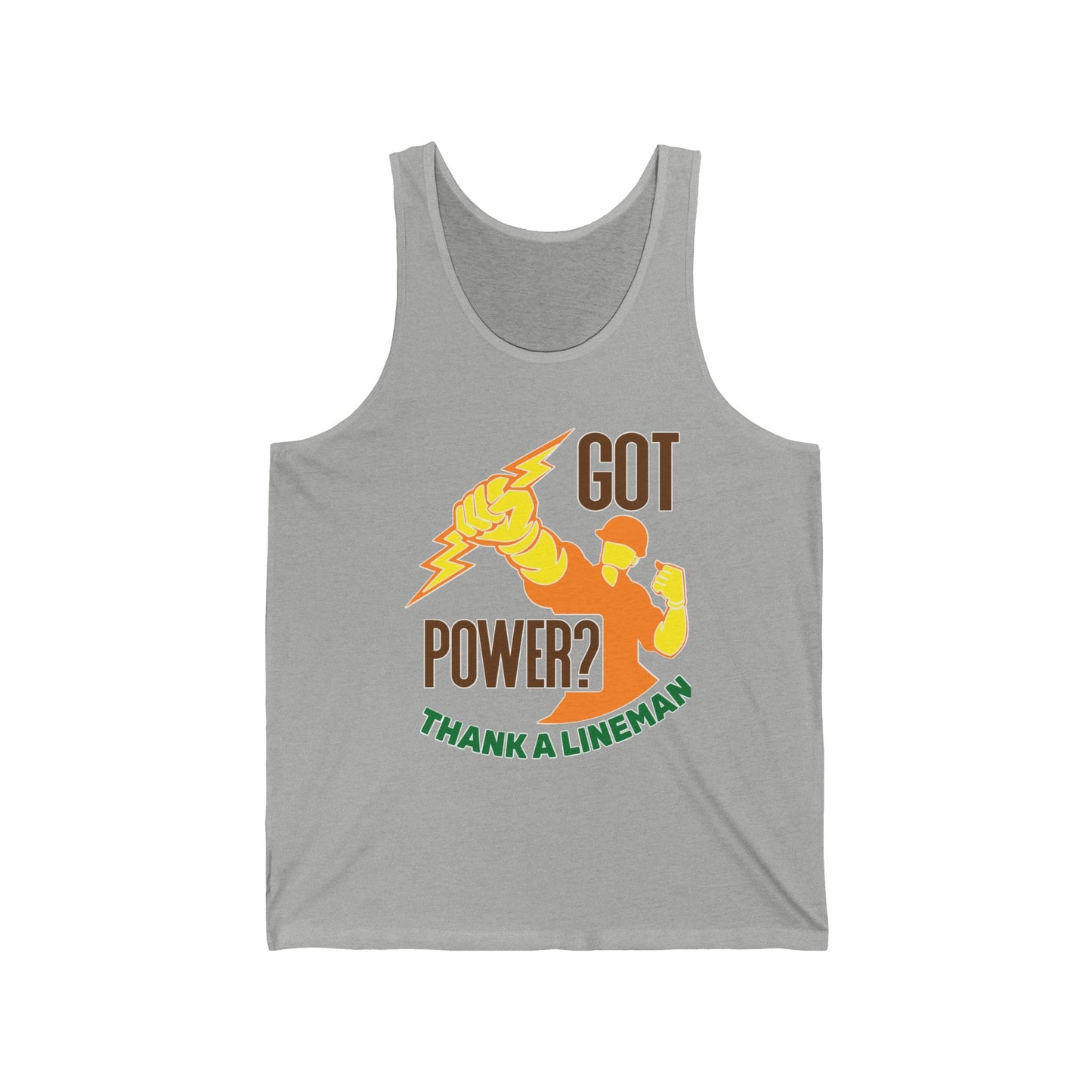 Lineman Tank - Got Power Thank A Lineman - color