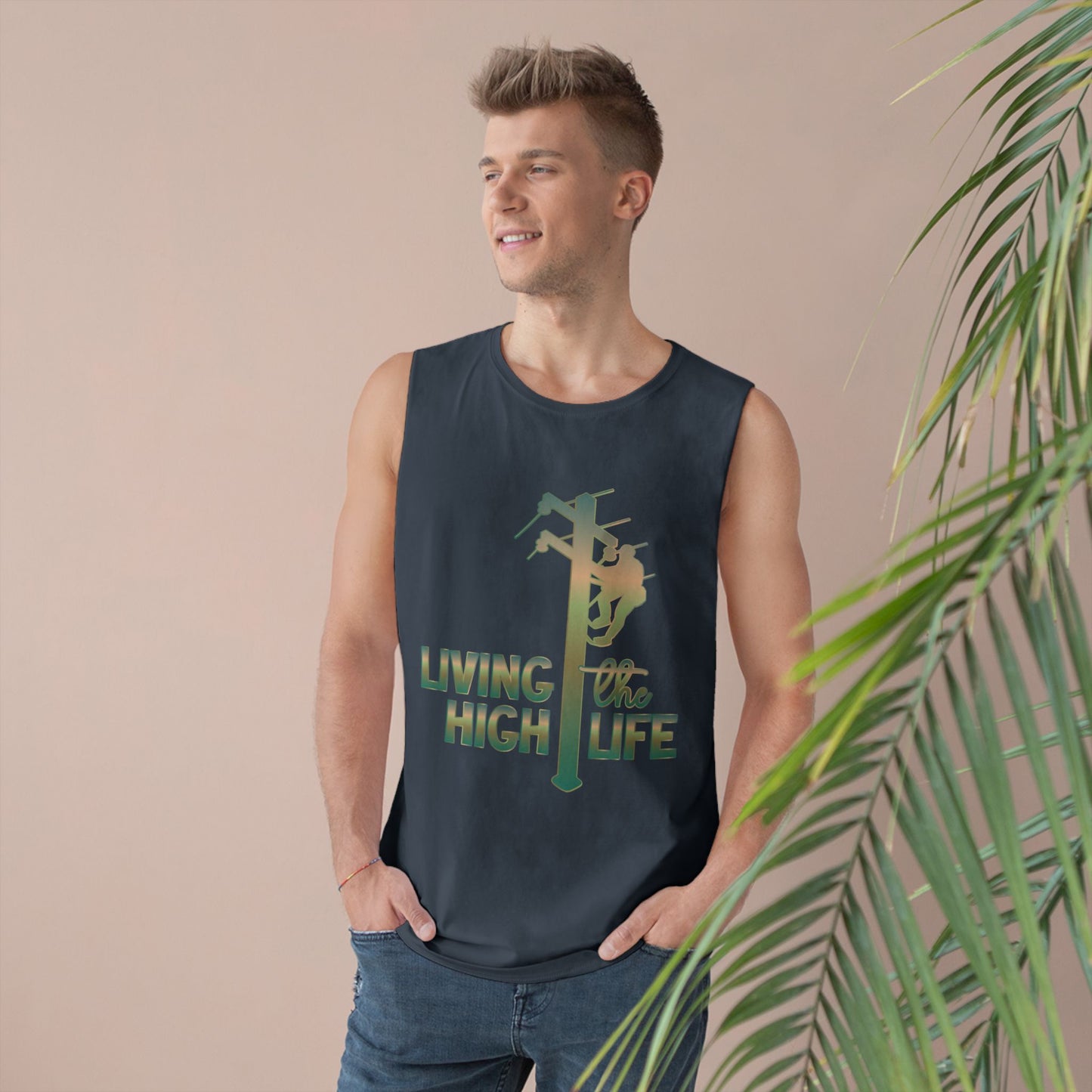Lineman Tank - living the high life - copper patina