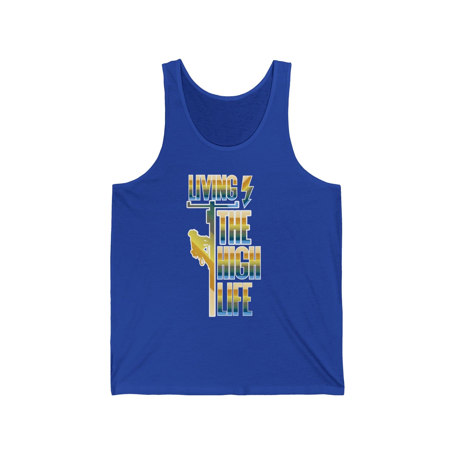 Lineman T-shirt - Living The High Life-colored chrome