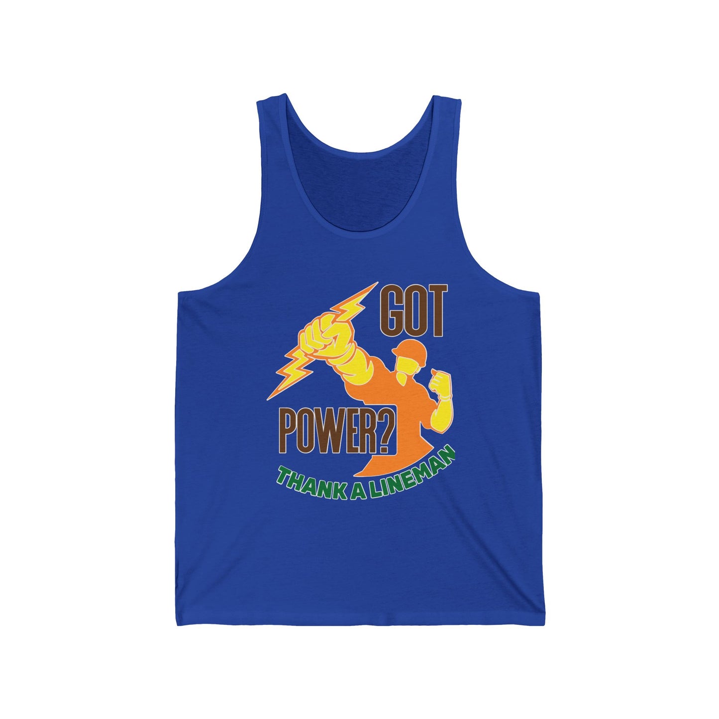 Lineman Tank - Got Power Thank A Lineman - color