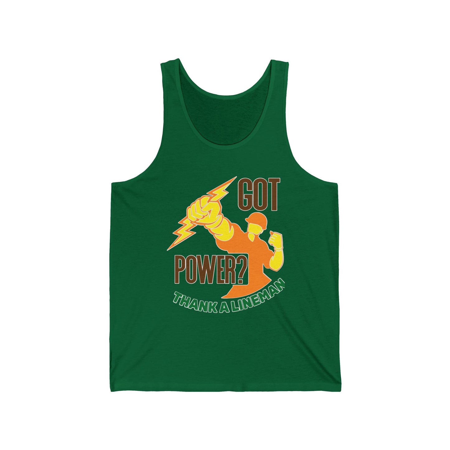 Lineman Tank - Got Power Thank A Lineman - color