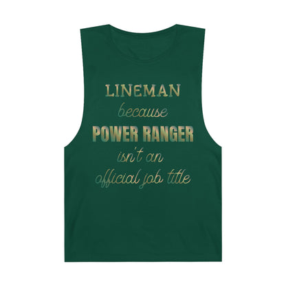 Lineman Tank - Power Ranger job title copper patina