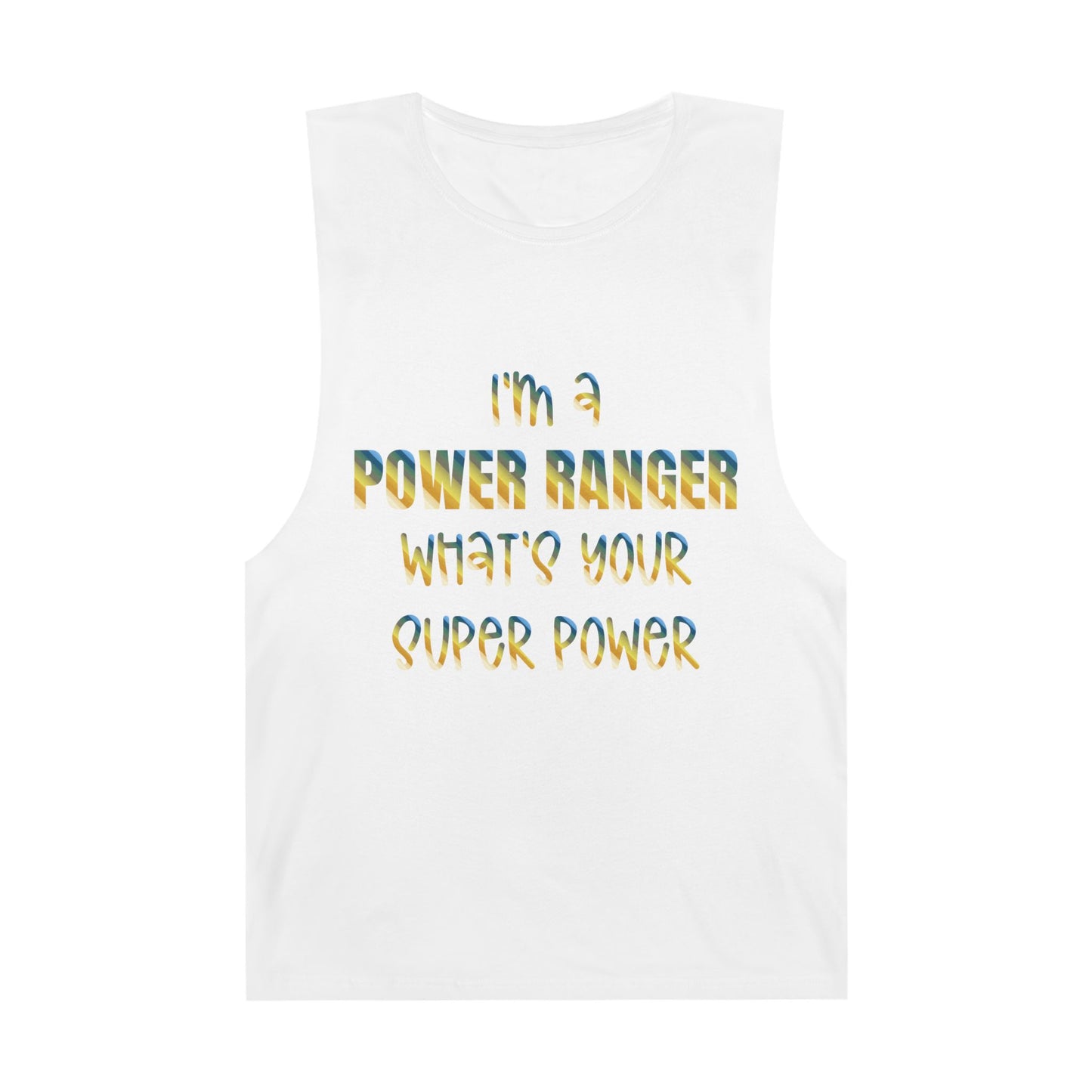 Lineman Tank - power ranger super power colored chrome