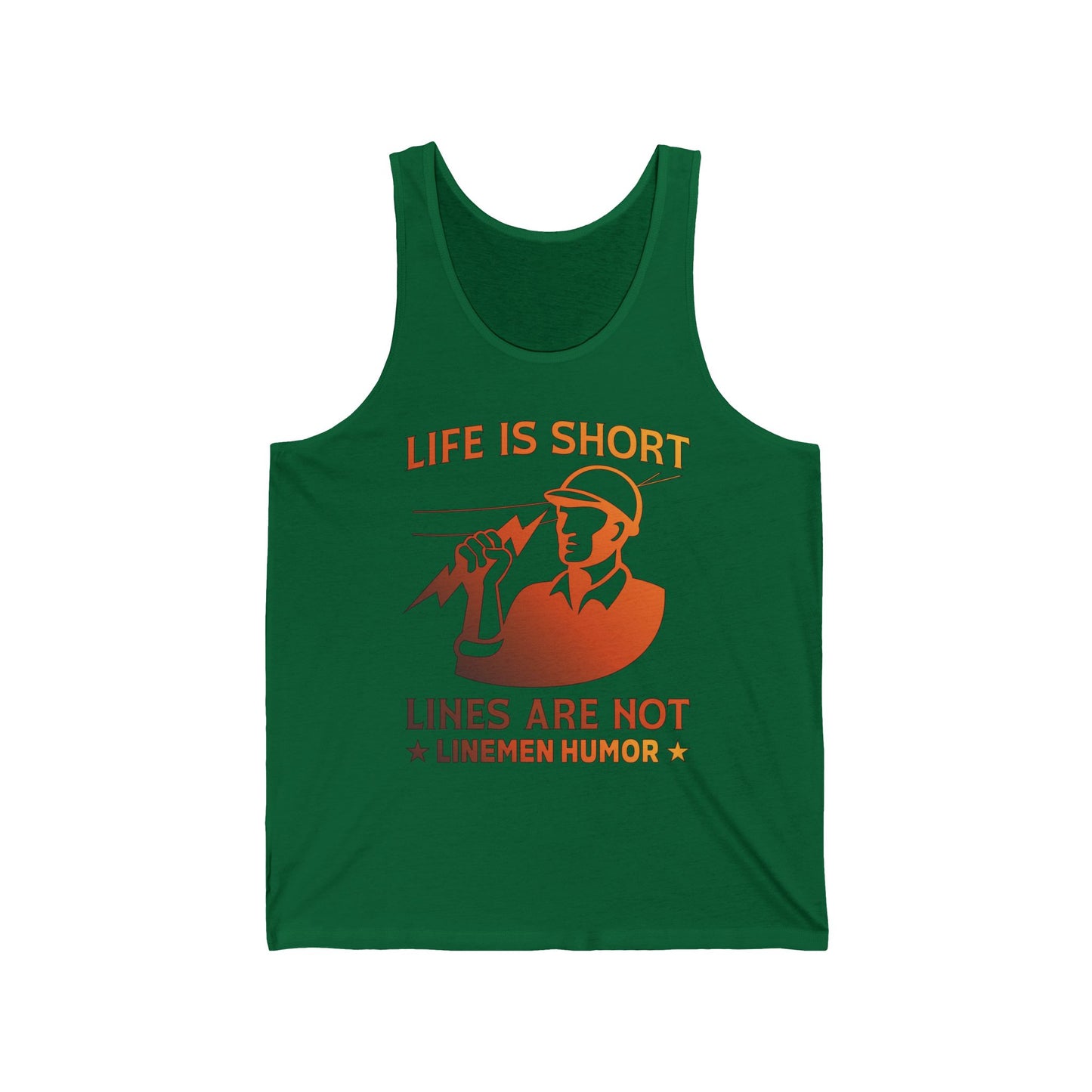 Lineman Tank - Life Is Short Lines Are Not-sky 24