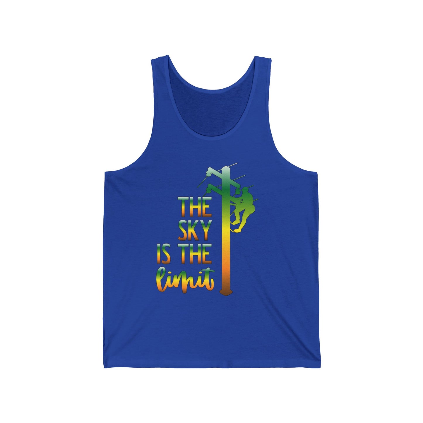 Lineman T-shirt - the-sky-is-the-limit-lineman gradient