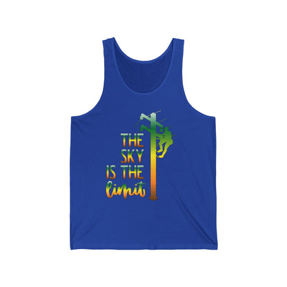 Lineman T-shirt - the-sky-is-the-limit-lineman gradient