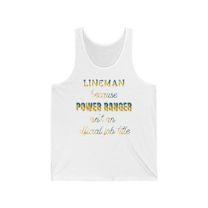 Lineman T-shirt - Power Ranger job title colored chrome