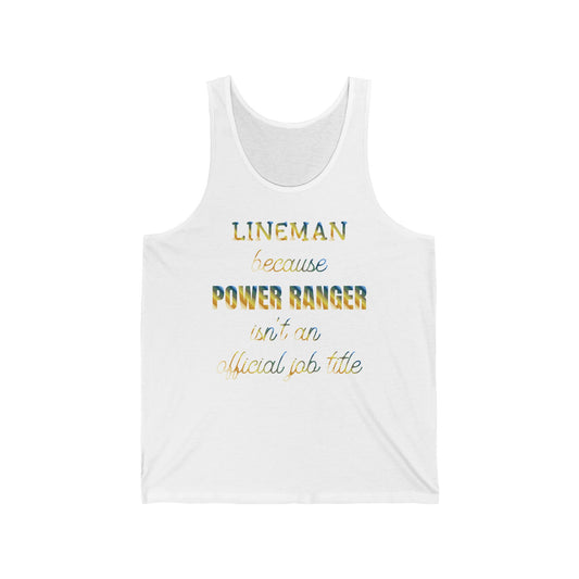 Lineman T-shirt - Power Ranger job title colored chrome