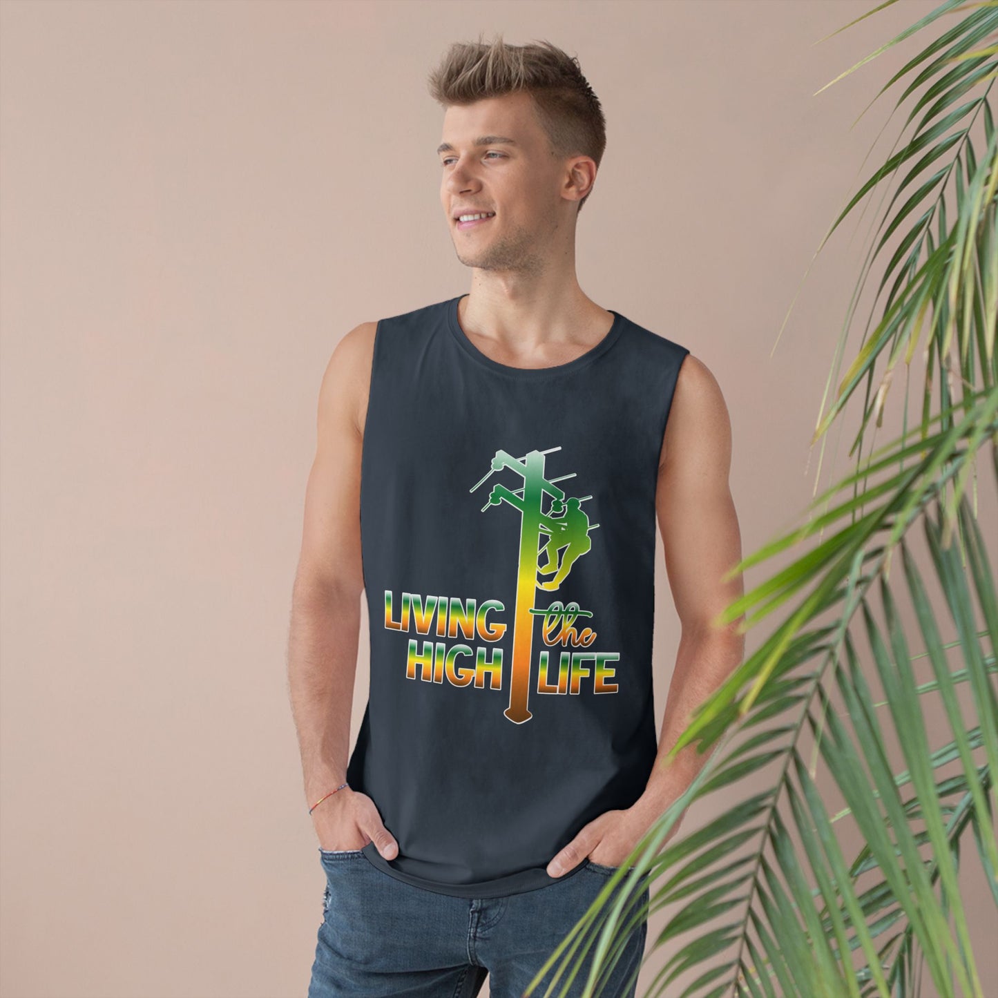 Lineman Tank - living the high life - gradient