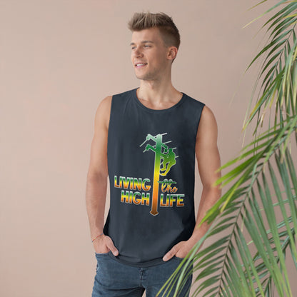 Lineman Tank - living the high life - gradient