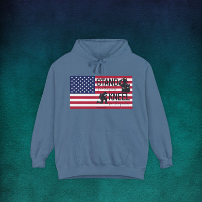 Comfort Colors Stand for the Flag, Kneel for the Fallen Hoodie - Firefighter