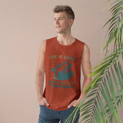 Lineman Tank - Life Is Short Lines Are Not-copper patina