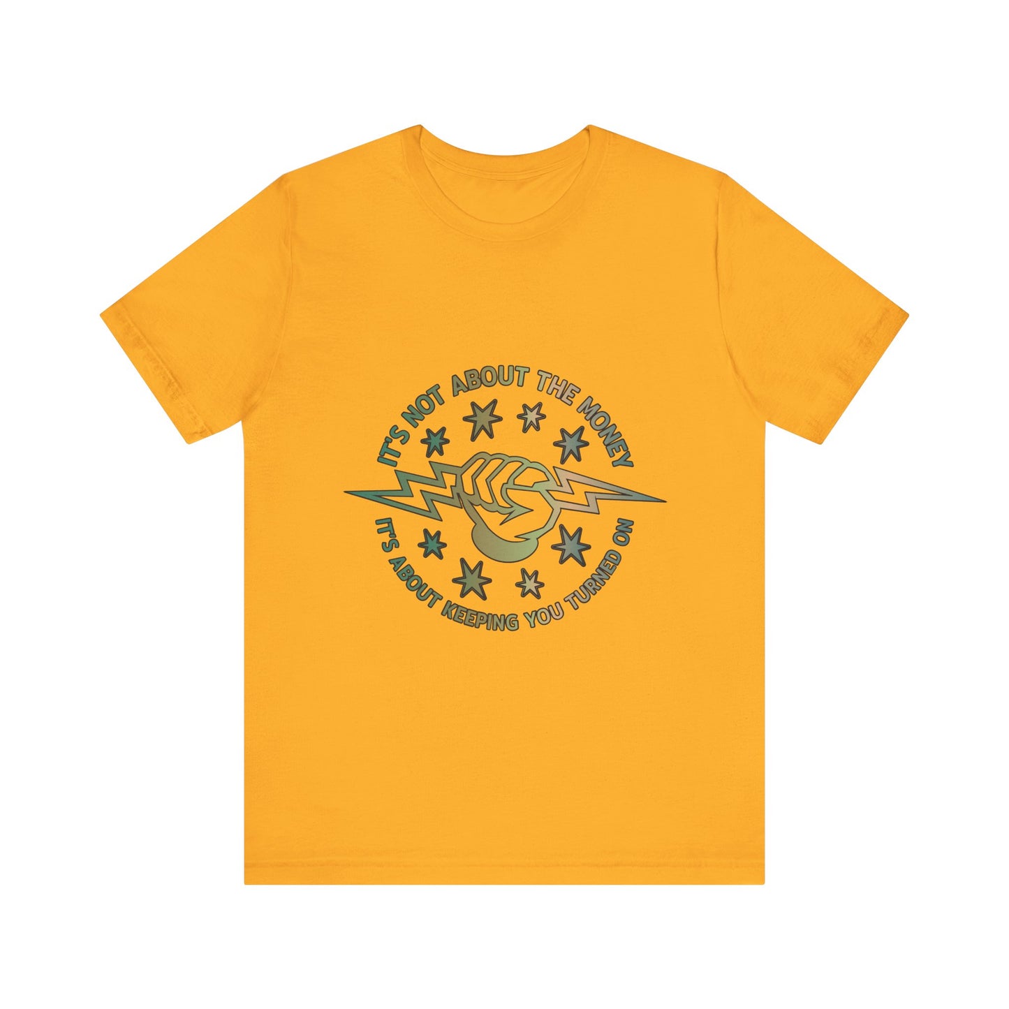 Lineman T-shirt - Its Not About The Money-copper patina