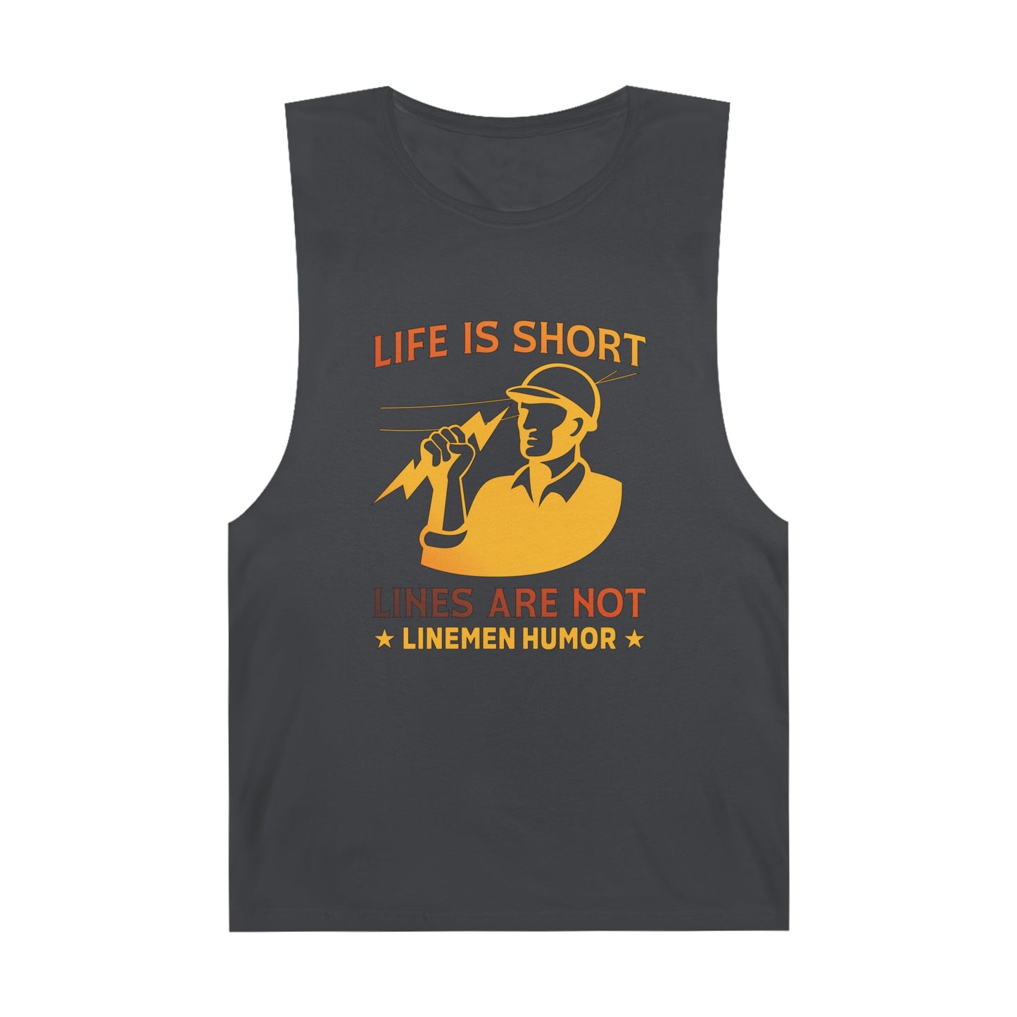 Lineman Tank - Life Is Short Lines Are Not-sky 24