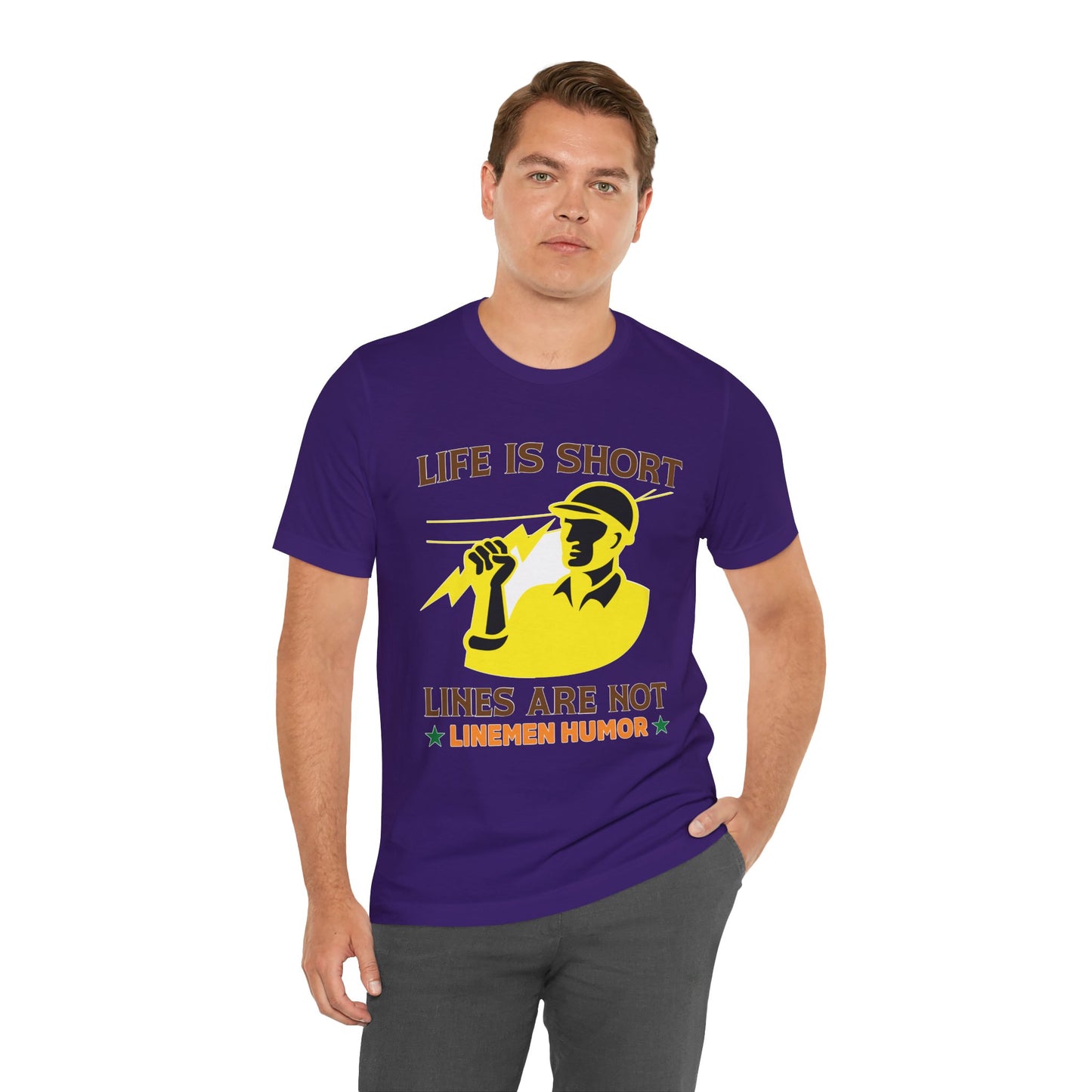 Lineman T-shirt - Life Is Short Lines Are Not-color
