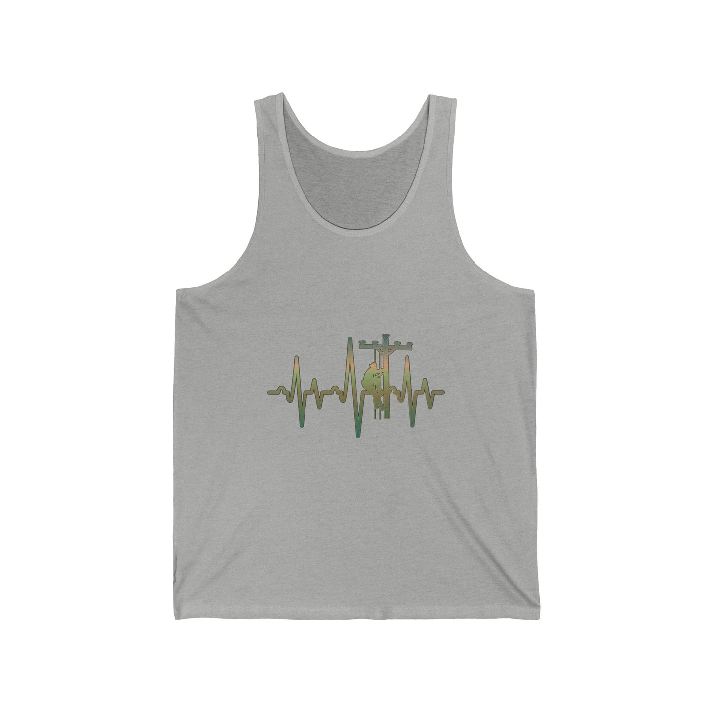 Lineman Tank - Lineman Heartbeat - copper patina