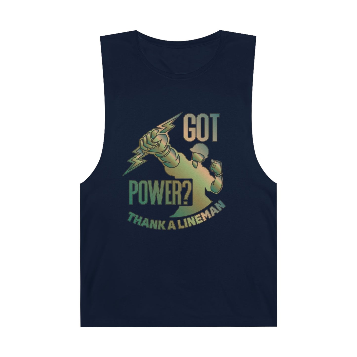Lineman Tank - Got Power Thank A Lineman - copper patina