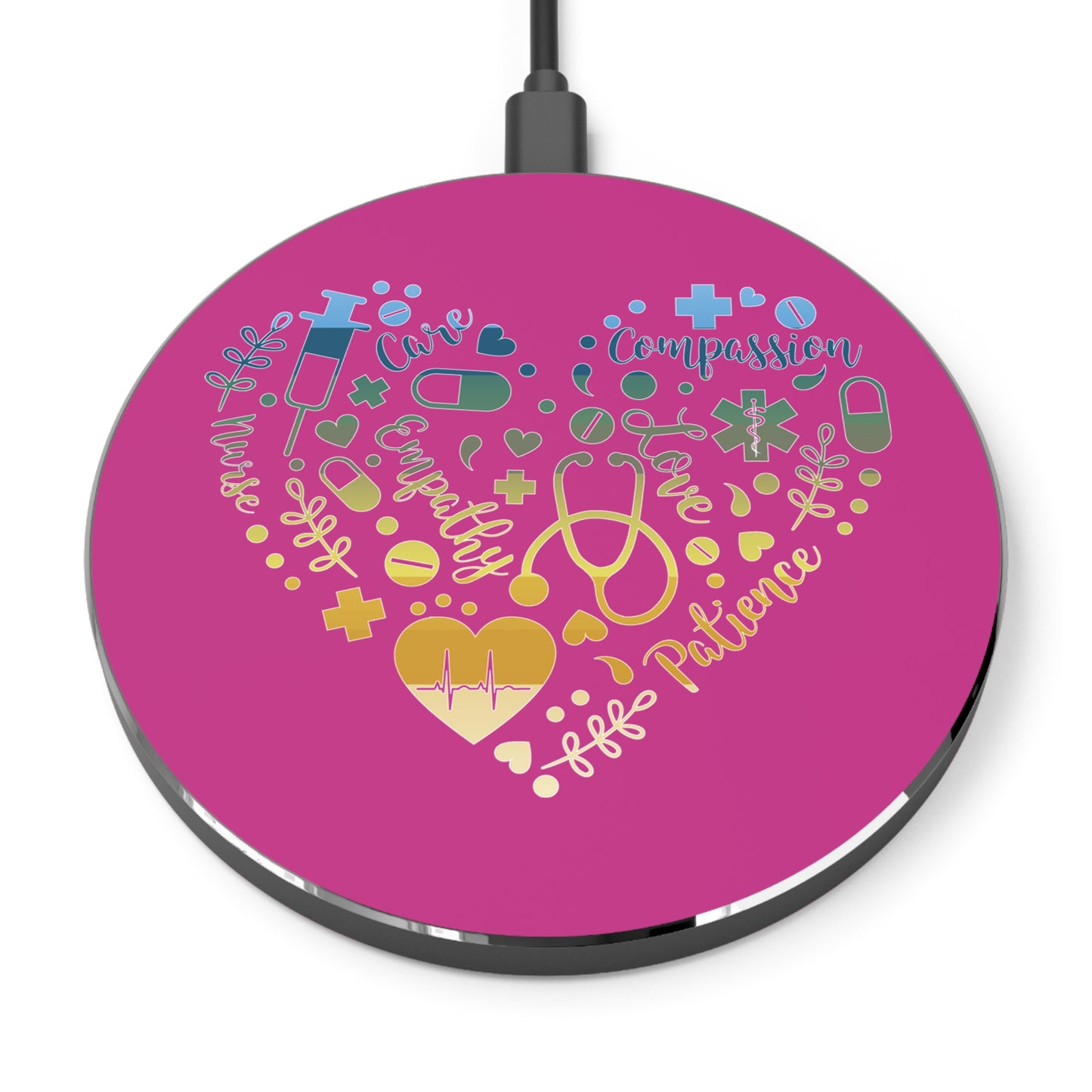 Nurse Heart Wireless Charger | Fast Charging Pad for Healthcare Professionals
