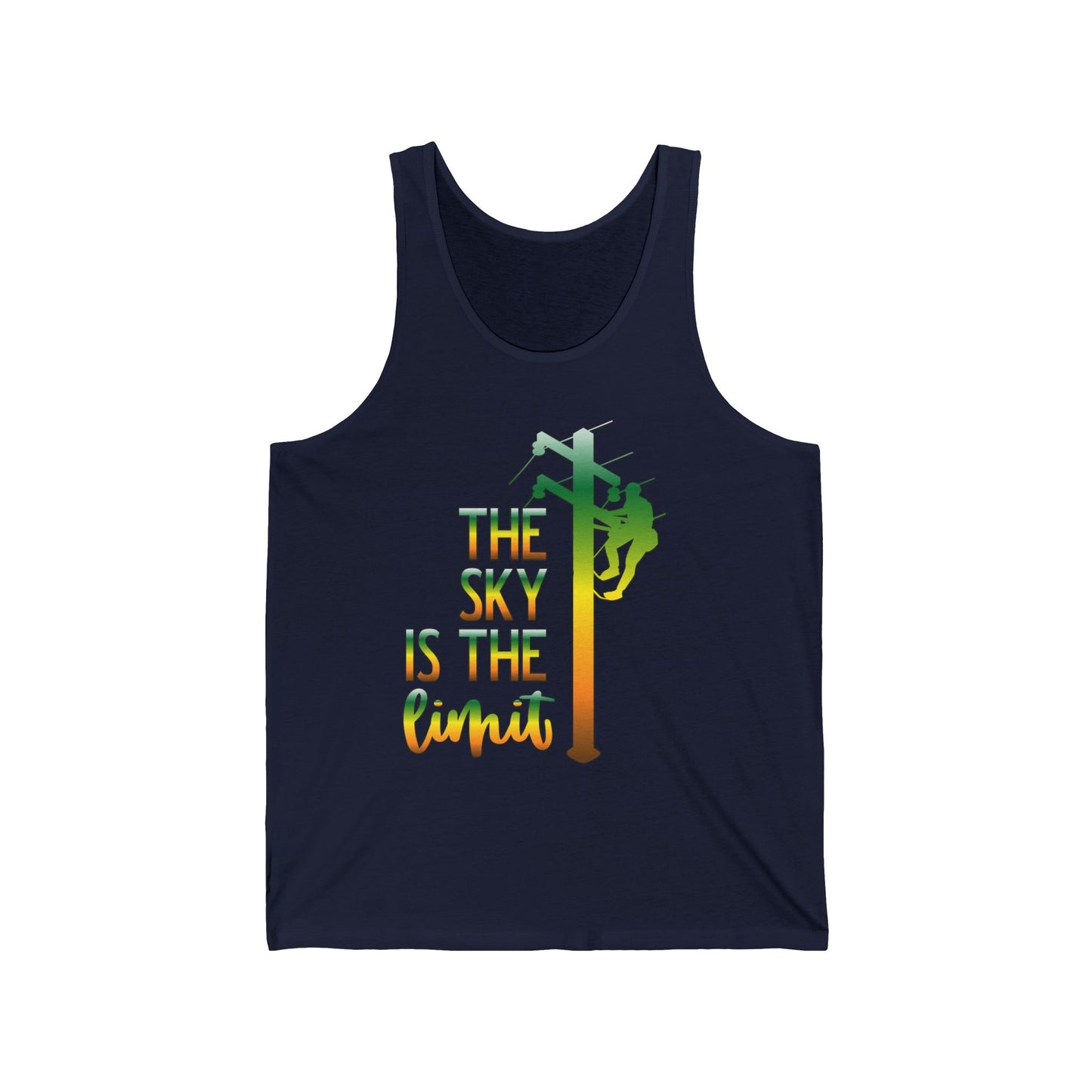 Lineman T-shirt - the-sky-is-the-limit-lineman gradient