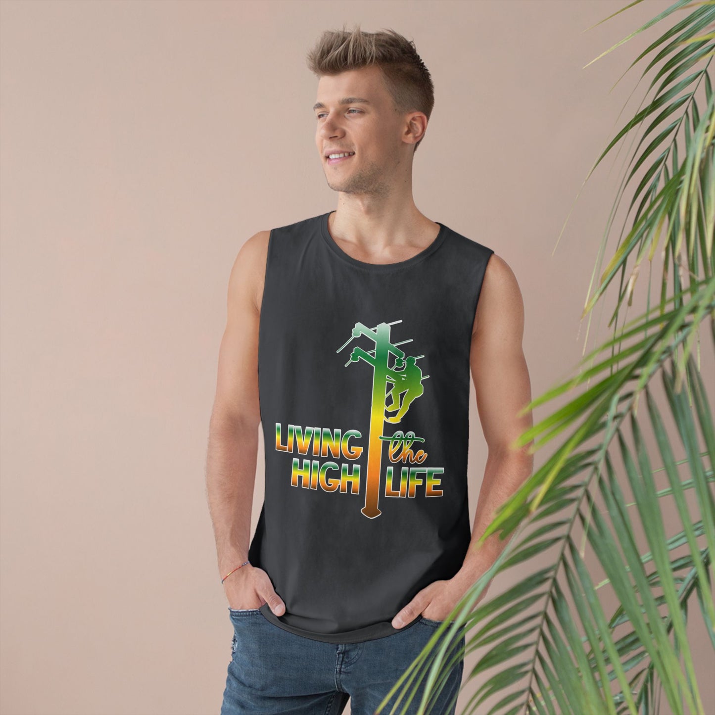 Lineman Tank - living the high life - gradient