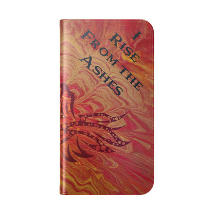 Faux Leather Wallet Phone Case - iPhone & Galaxy - I Rise From the Ashes