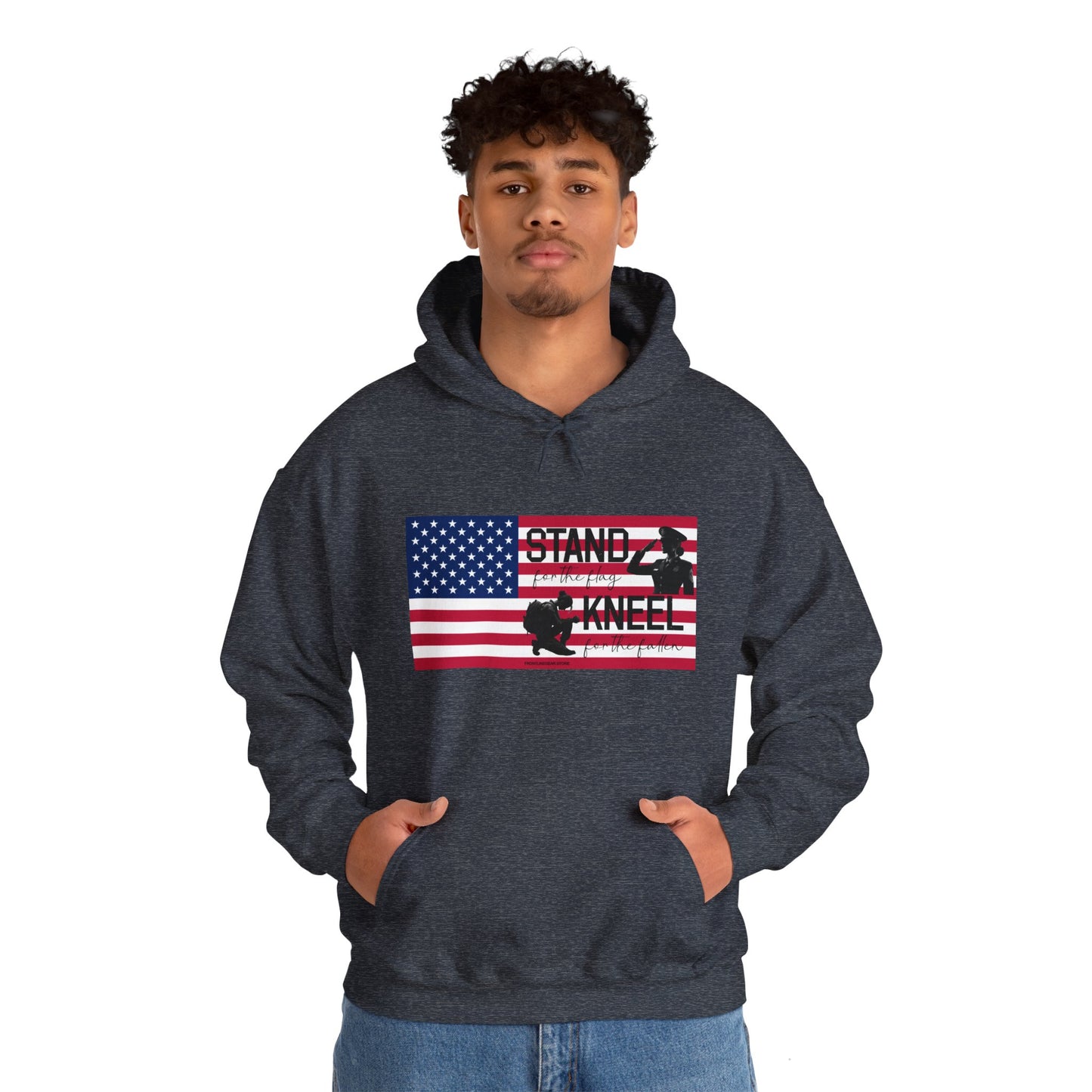 Gildan Stand for the Flag, Kneel for the Fallen Hoodie (Female)