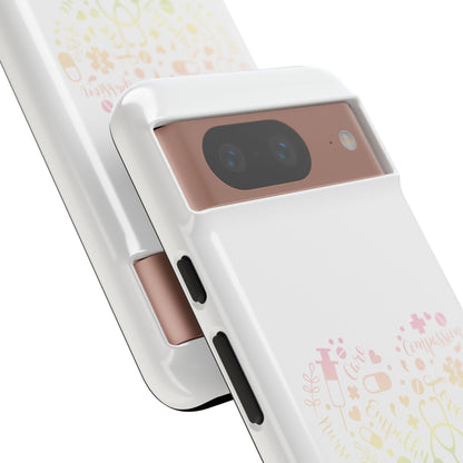 Google Pixel Tough Case - Monogram Heart 1 - White
