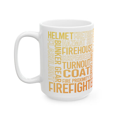 Fire Figther Subway Art color Mug, (11oz, 15oz)