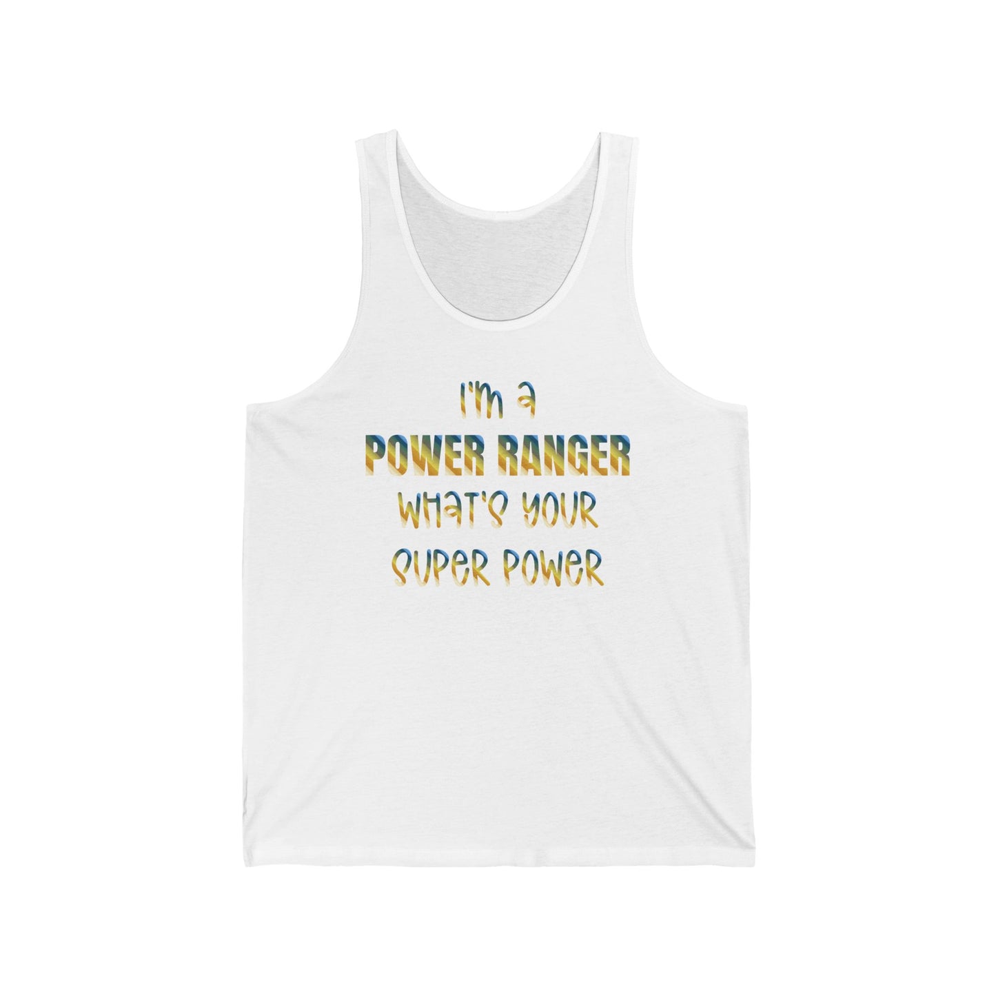 Lineman Tank - power ranger super power colored chrome