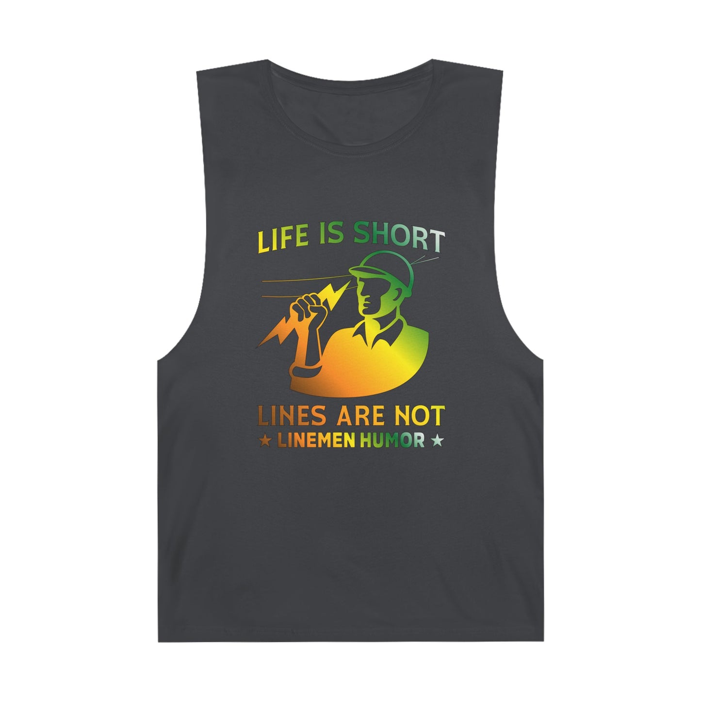 Lineman Tank - Life Is Short Lines Are Not-gradient