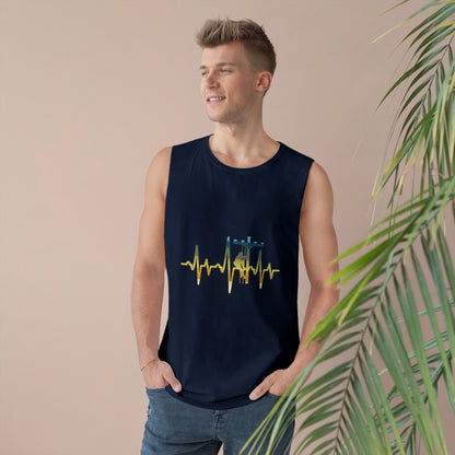 Lineman Tank- Lineman Heartbeat - colored chrome