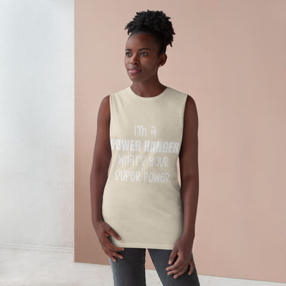 Lineman Tank - power ranger super power white