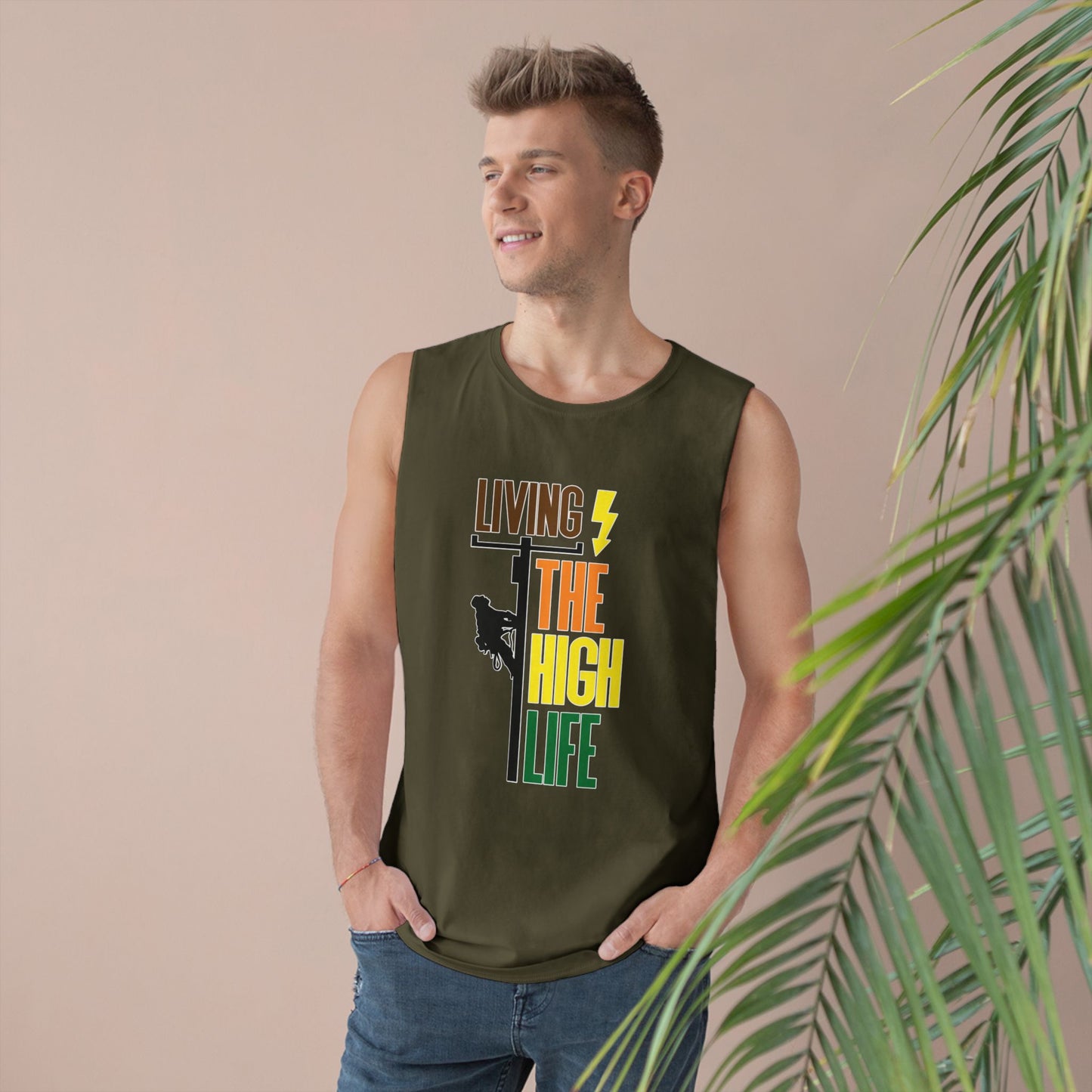 Lineman Tank - Living The High Life-color