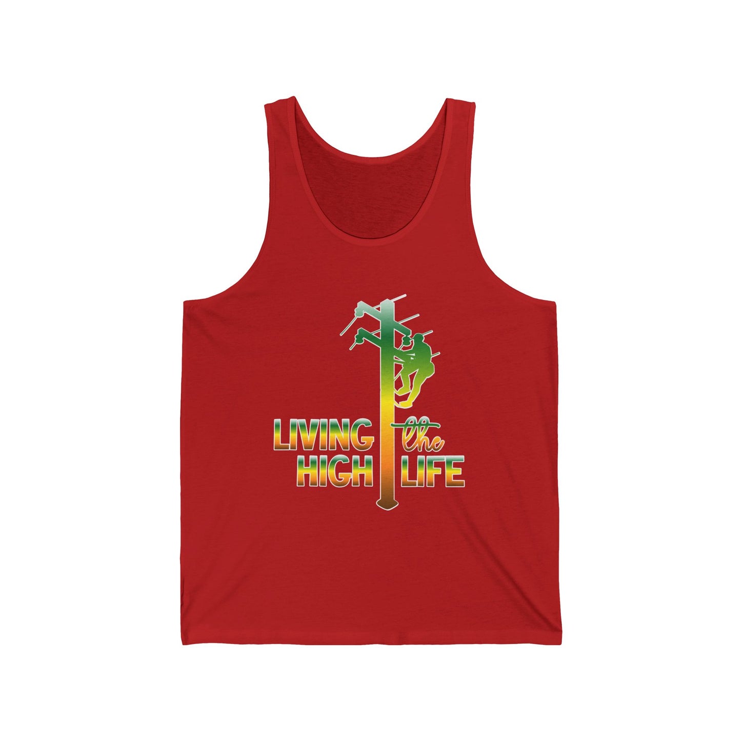 Lineman T-shirt - living the high life - gradient