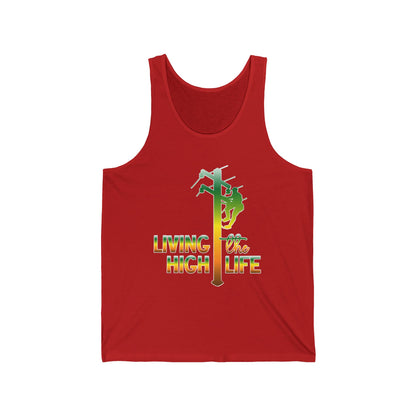 Lineman T-shirt - living the high life - gradient