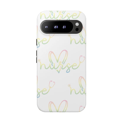 Google Pixel Tough Case - Nurse Stethoscope - White