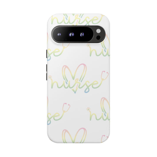 Google Pixel Tough Case - Nurse Stethoscope - White