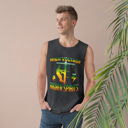 Lineman Tank - High Voltage Higher Spirits-gradient
