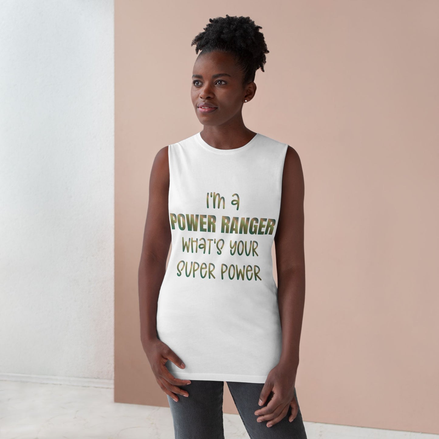 Lineman Tank - power ranger super power copper patina