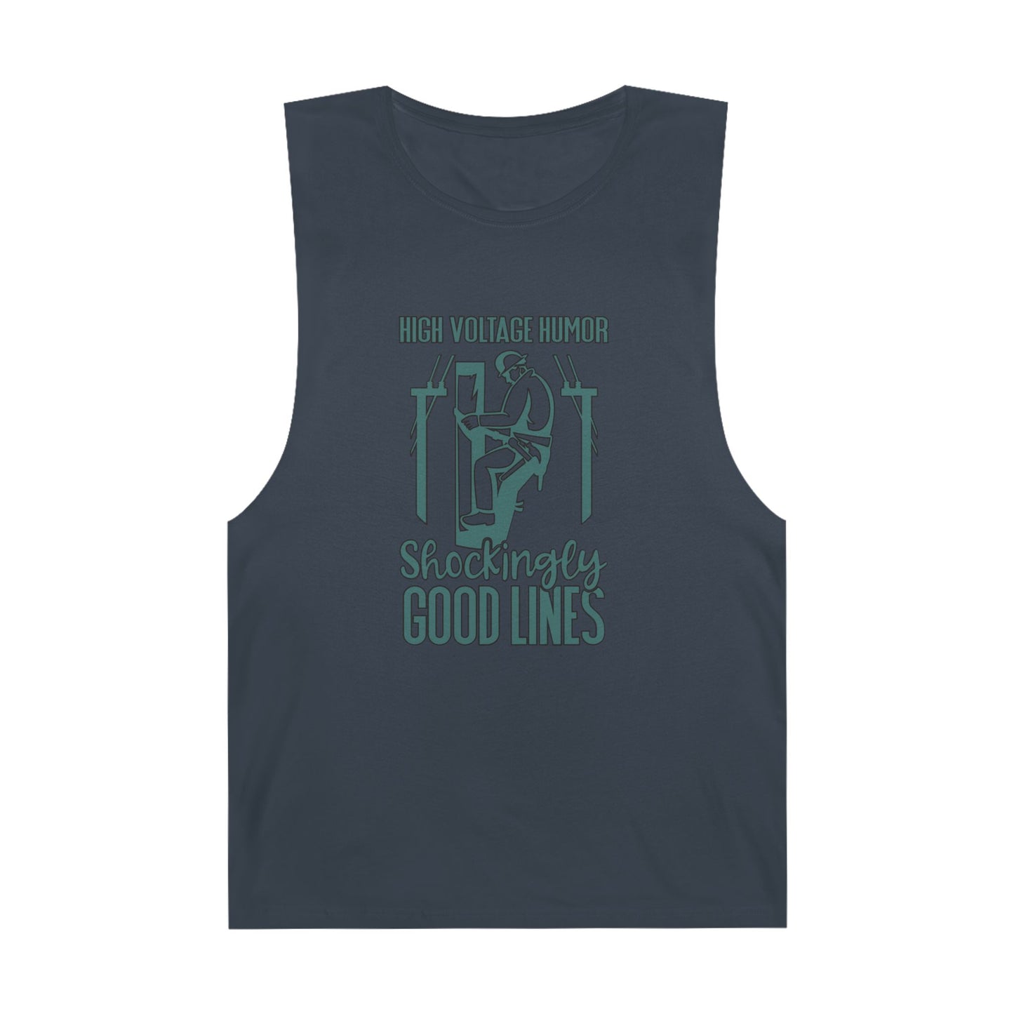 Lineman Tank - High Voltage Humor Shockingly Good Lines-copper patina