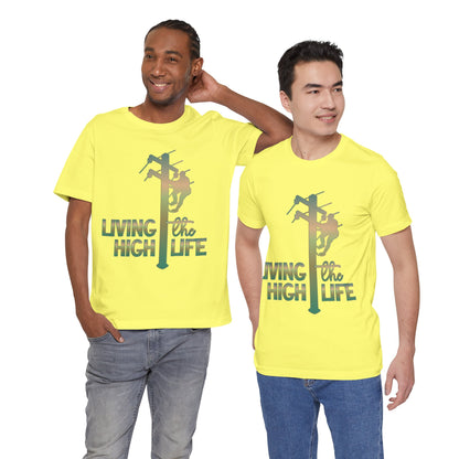 Lineman T-shirt - living the high life - copper patina
