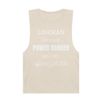 Lineman Tank - Power Ranger job title white